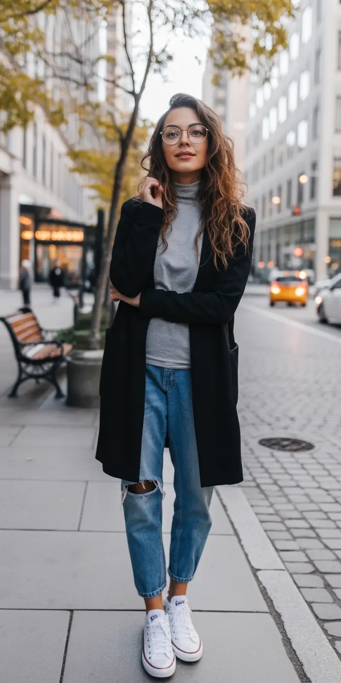 Capsule Wardrobe for Fall 2025+Off-Duty Creative in Black & Denim
