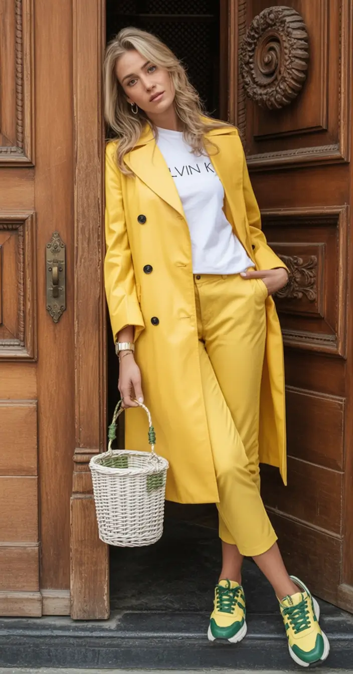 Capsule Wardrobe for Fall 2025+Sporty Citrus in Bold Layers