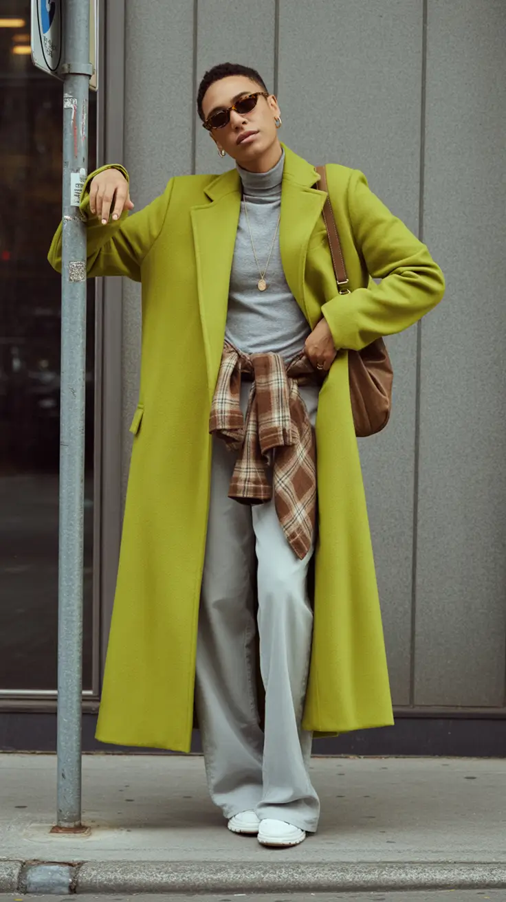 Capsule Wardrobe for Fall 2025+Chartreuse + Plaid = Fall Vibe Switch