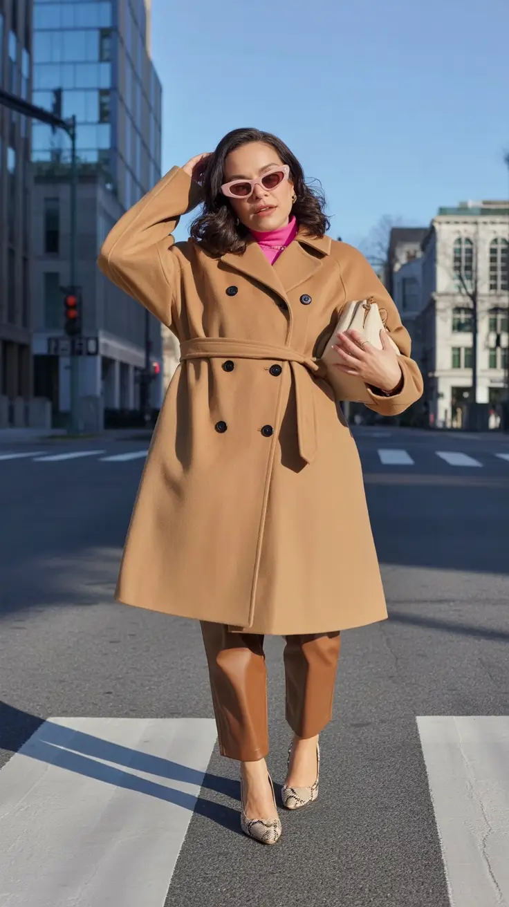 fall plus size outfits Retro Pop with Power Neutrals