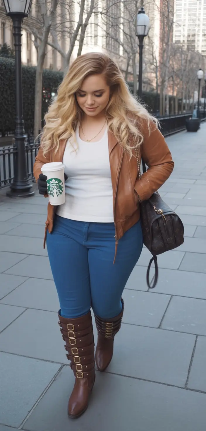 fall plus size outfits Modern City Layers with a Hint of Rebellion