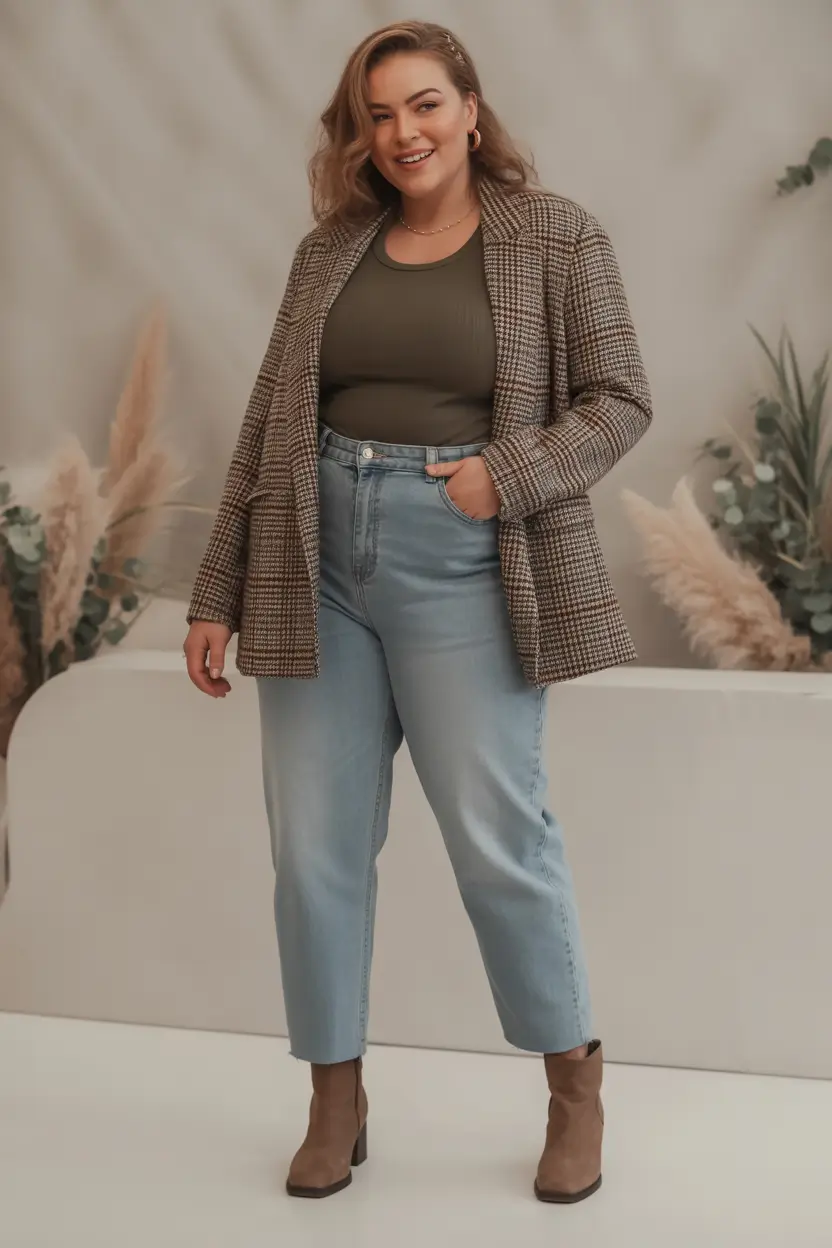 fall plus size outfits Autumn Layers: Casual, Smart, Effortlessly Cool