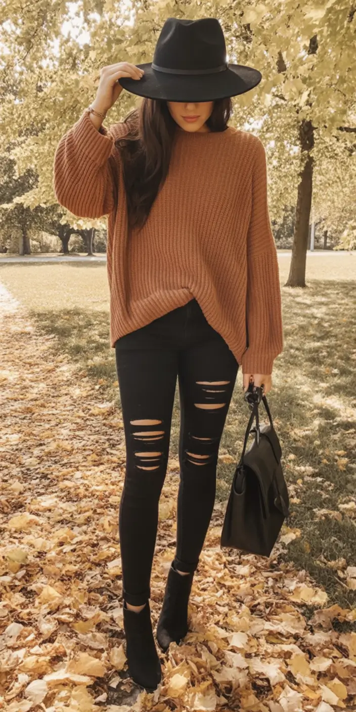 cute fall outfits for women Pumpkin Patch Ready: Cozy with a Twist
