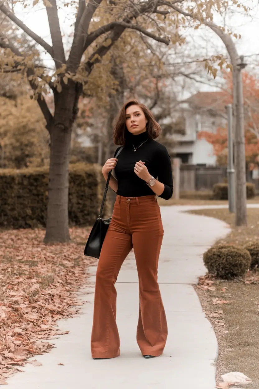 cute fall outfits for women Retro Tones and Modern Edge