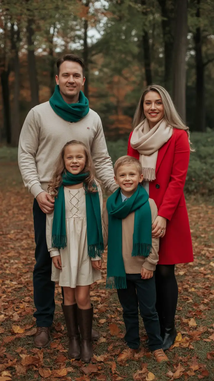 Fall outfits for Family Pictures 2025 Jewel Tones with a Bold Pop