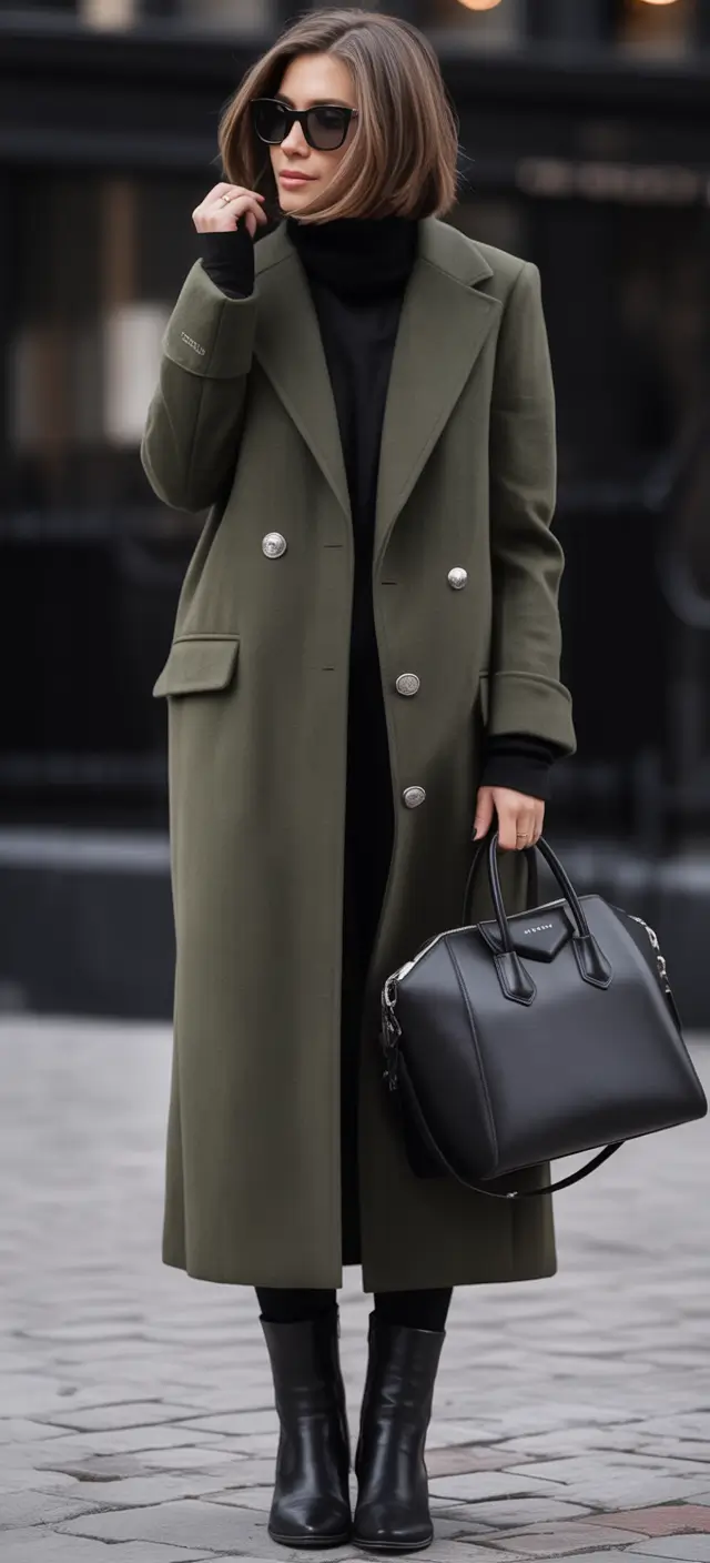 fall fashion inspo for women Modern Military with a Luxe Minimalist Core
