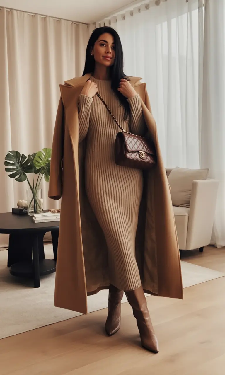 fall outfits for women over 30 Head-to-Toe Camel for Fall Elegance