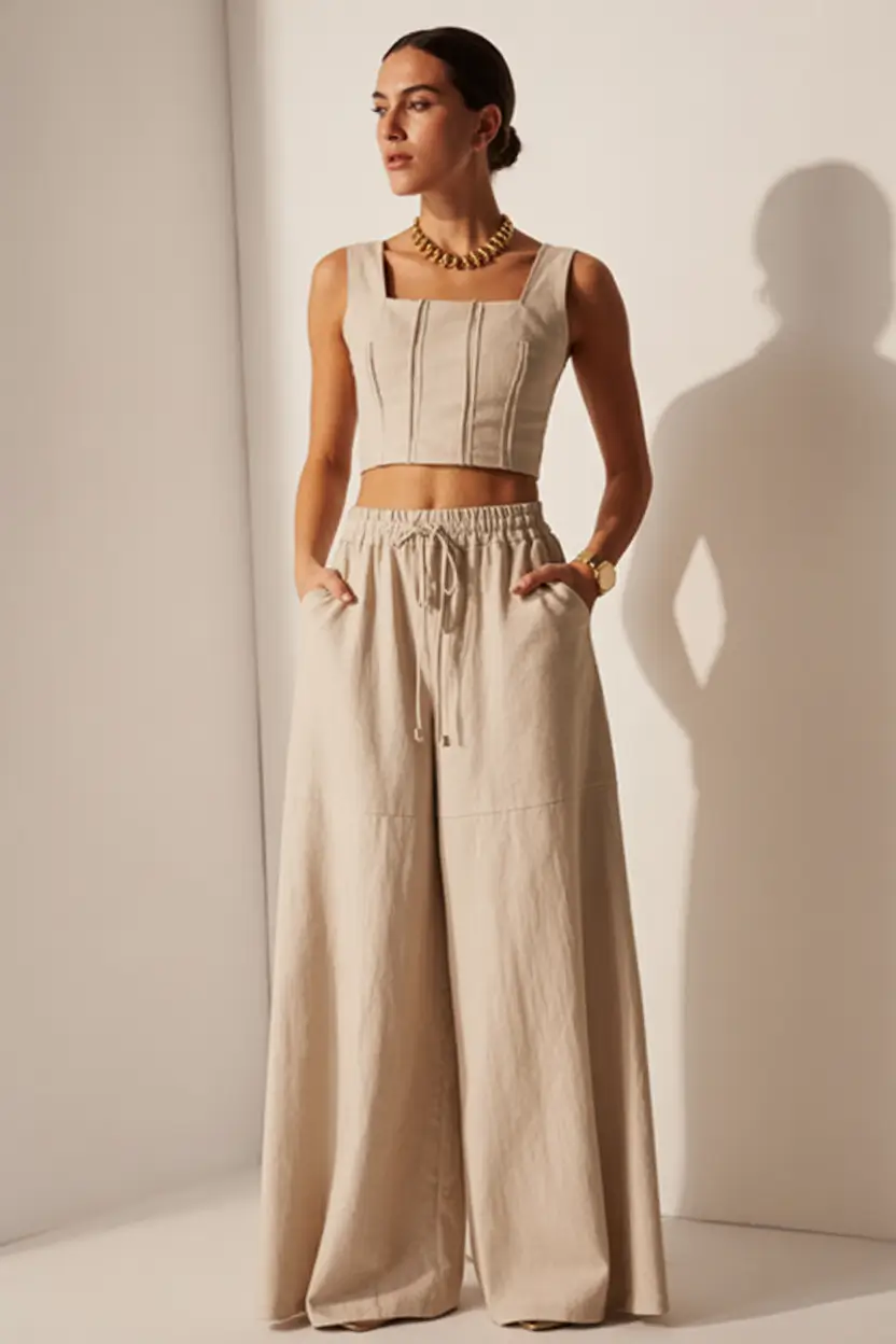 fall outfits for women over 30 Soft Linen & Power Neutrals