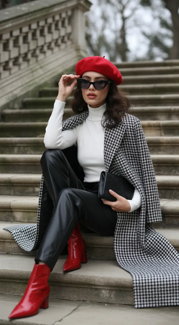 fall outfits for women over 30 Retro Parisian with a Twist