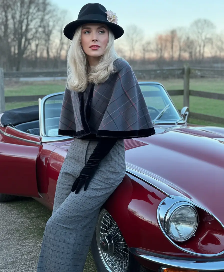 fall-old-money-outfits-Velvet-Gloves-&-Checked-Perfection