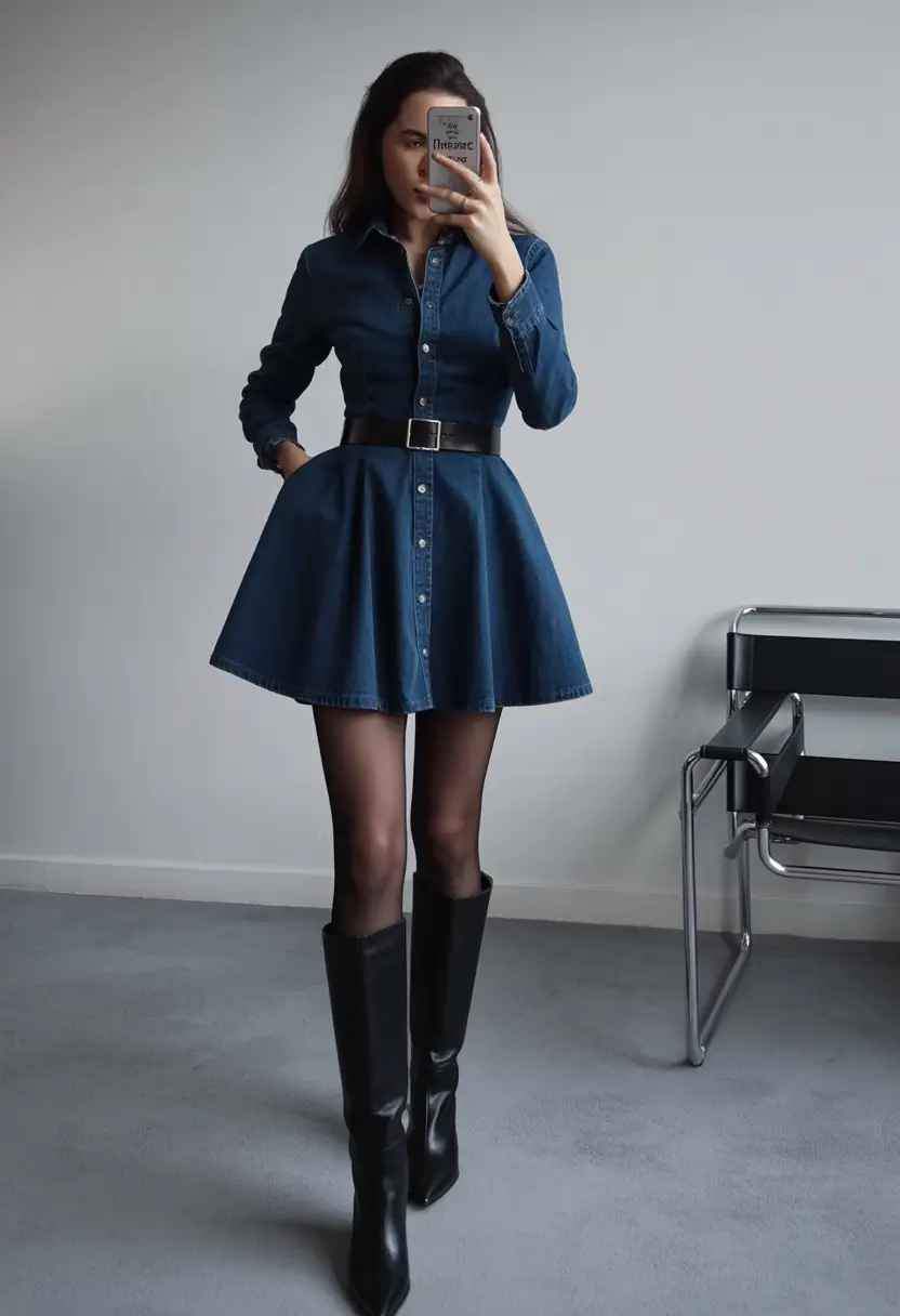 fall-old-money-outfits-Denim-Goes-Debonair
