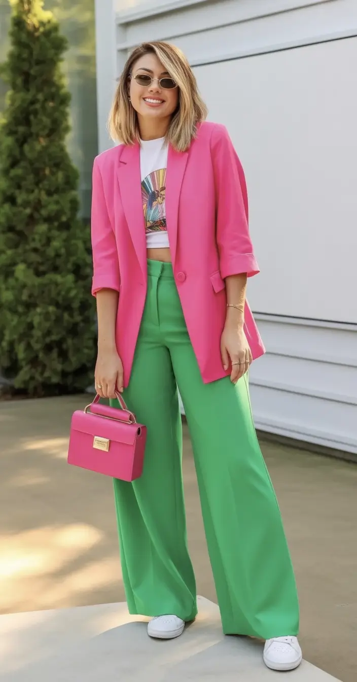 summer to fall transition outfits Color-Blocked Boldness for the Brave