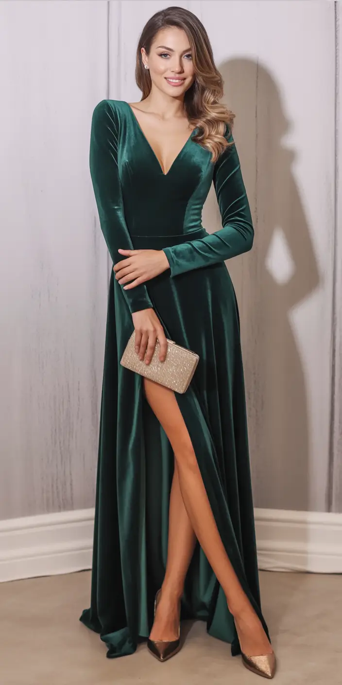 october-formal-plus-size-emerald-velvet-elegance