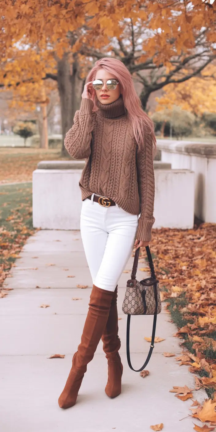 autumn outfits 2025 Caramel Knit Crush