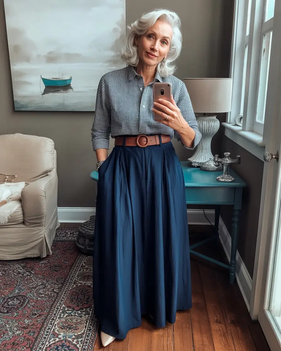 fall-outfits-for-women-over-50-Preppy-Feminine-with-a-Modern-Swing