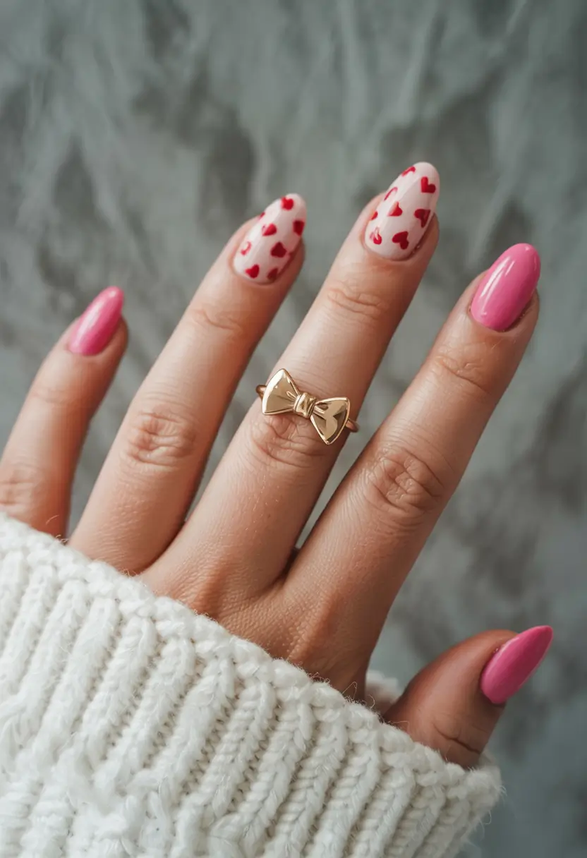 August nails design Sweetheart Pop Pink