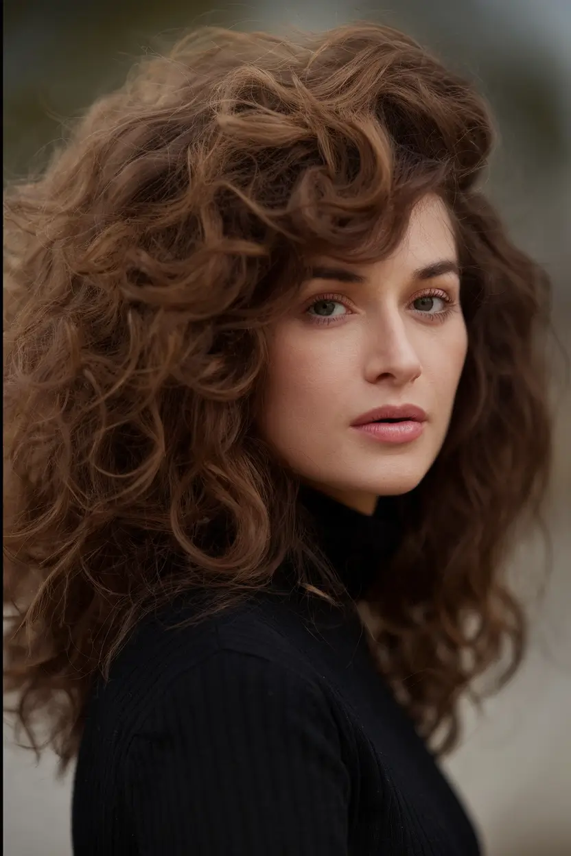 August hair color Espresso Volume Curls