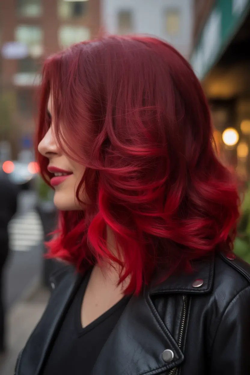 August hair color Red Velvet Crush