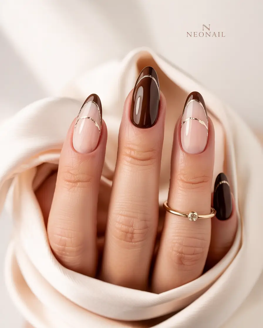 August nails color Espresso French Curve