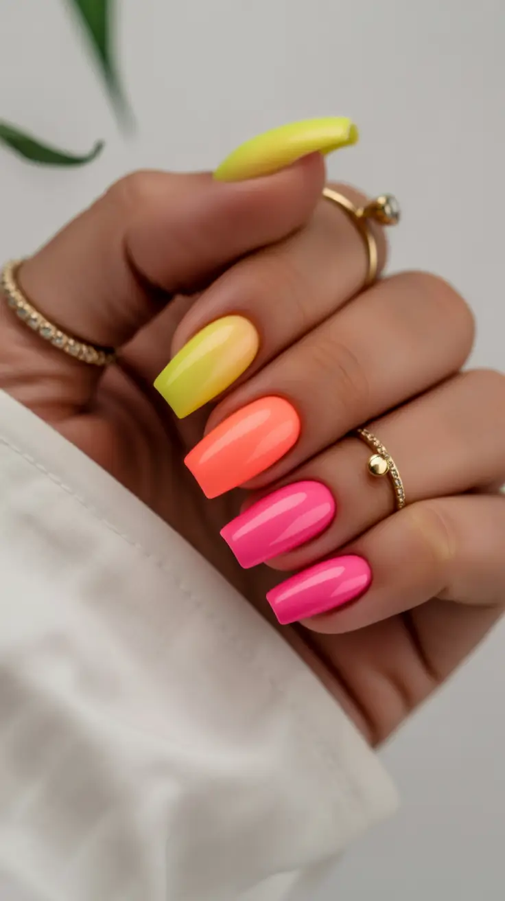 August nails color Electric Sorbet Brights