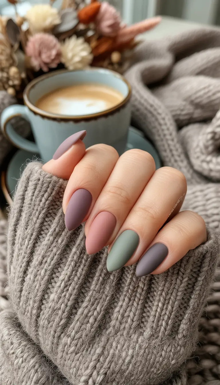 August nails color Misty Mauve Mood