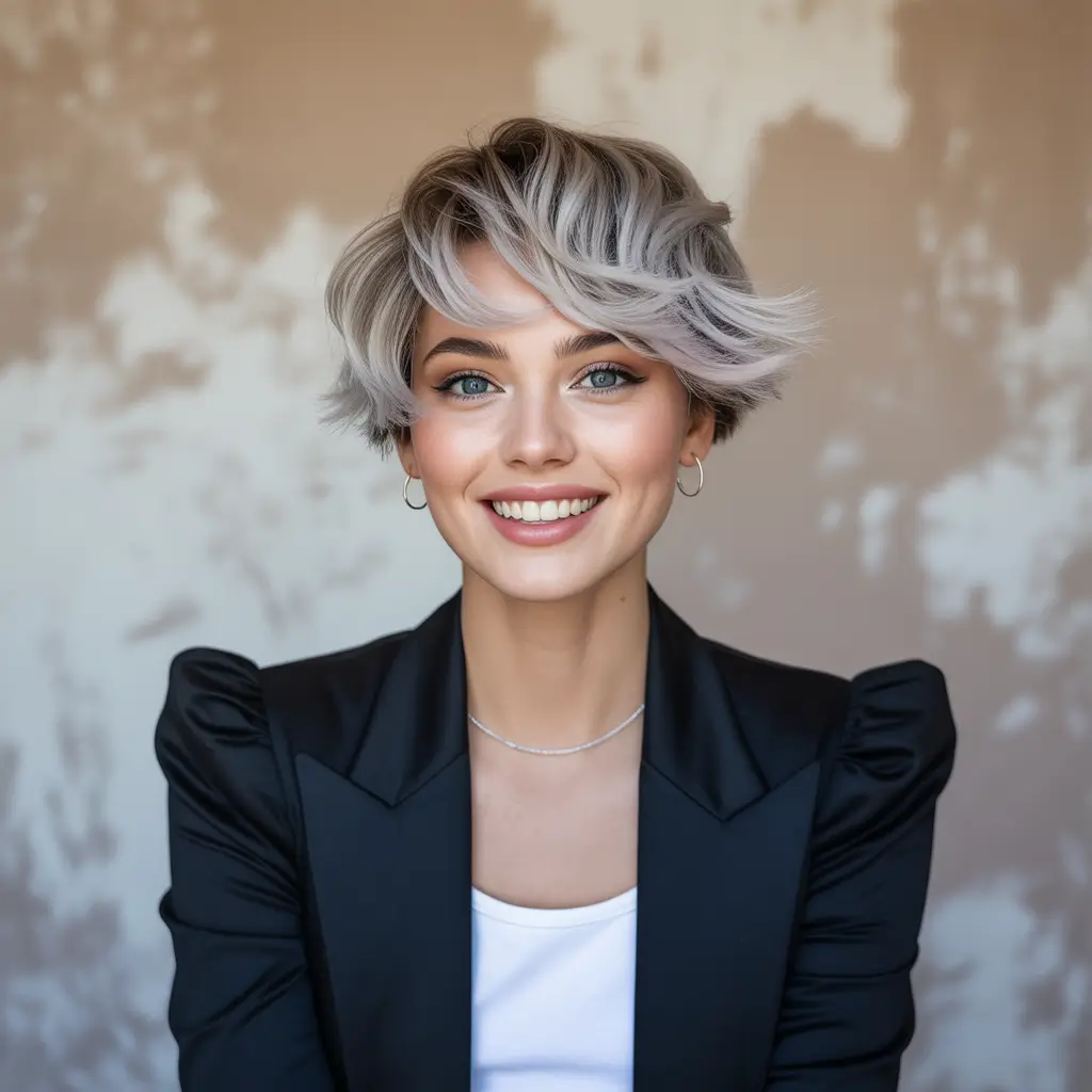 Fall Hair Colors for Cool Skin Tones Frosted Lilac Mushroom Bob