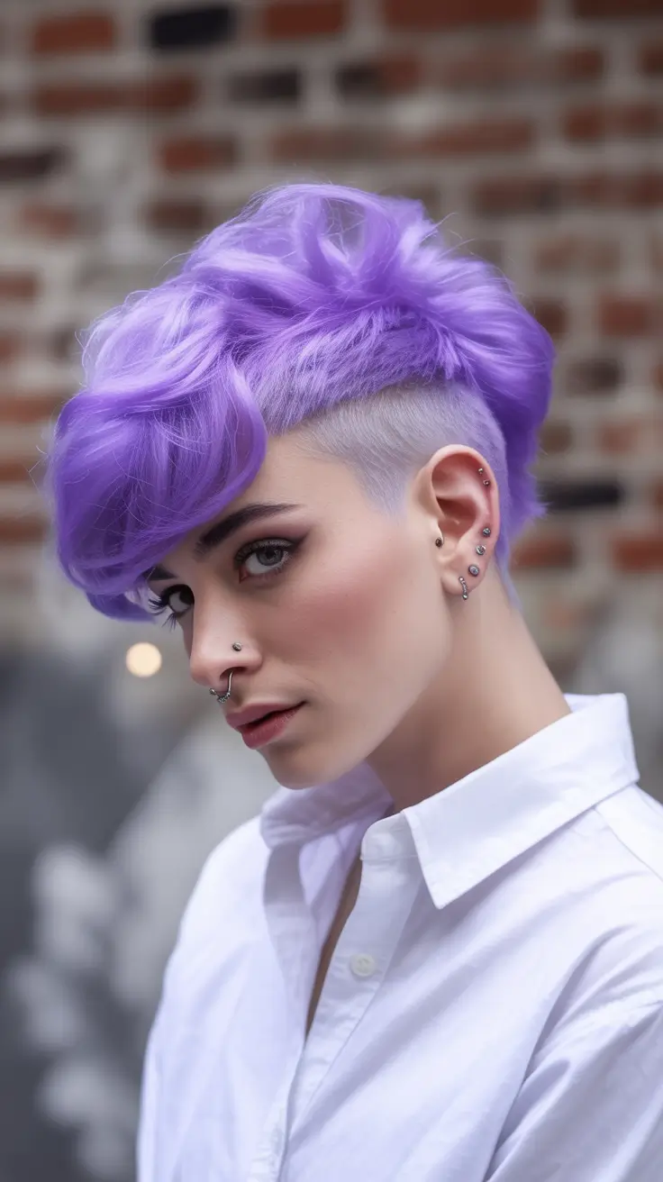 Fall haircut Lavender Lift with Undercut Cool
