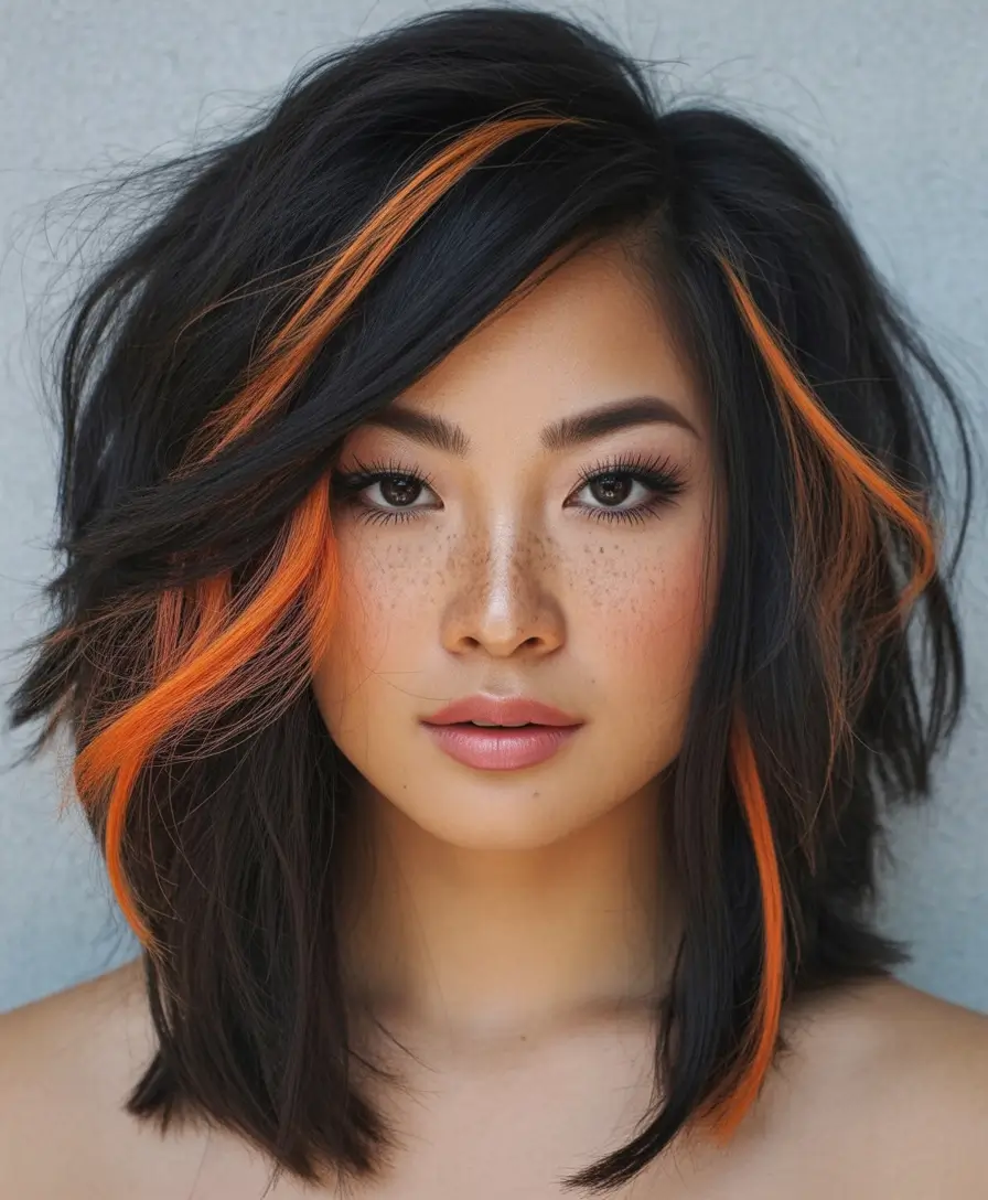 Fall haircut Burnt Citrus Layer Pop