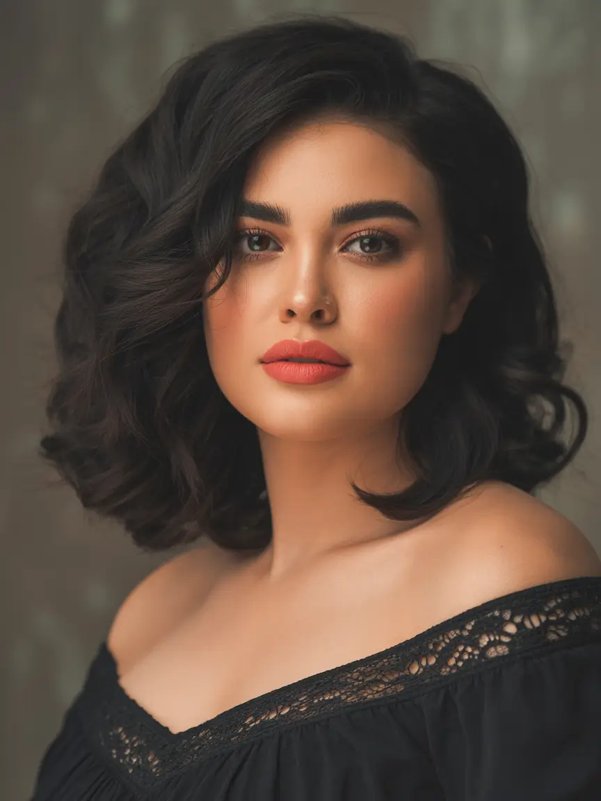 Fall haircuts for plus size women Soft Waves with Structured Volume