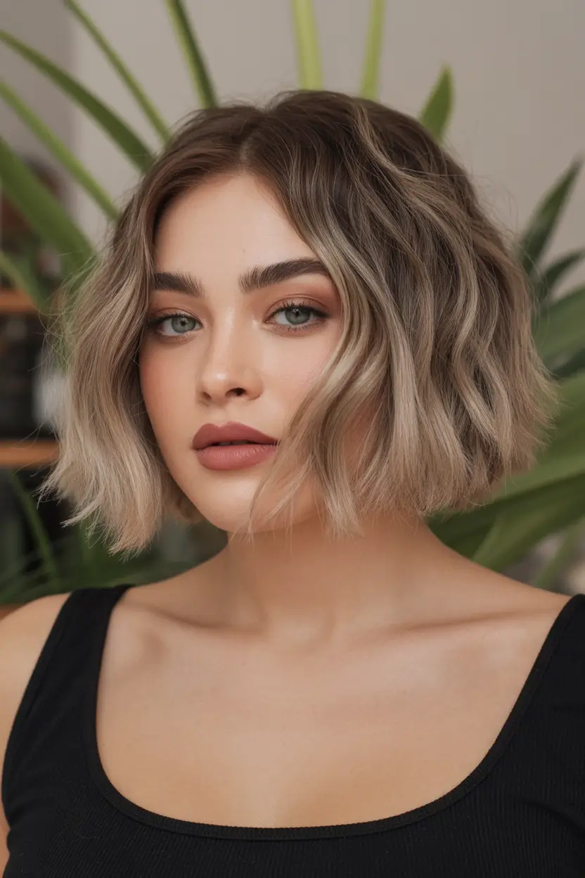 Fall haircuts for plus size women Cool-Girl French Bob with Dimensional Blonde