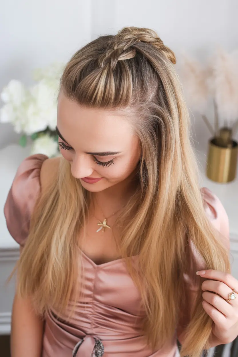 easy fall hairstyles Romantic Front Braid Twist