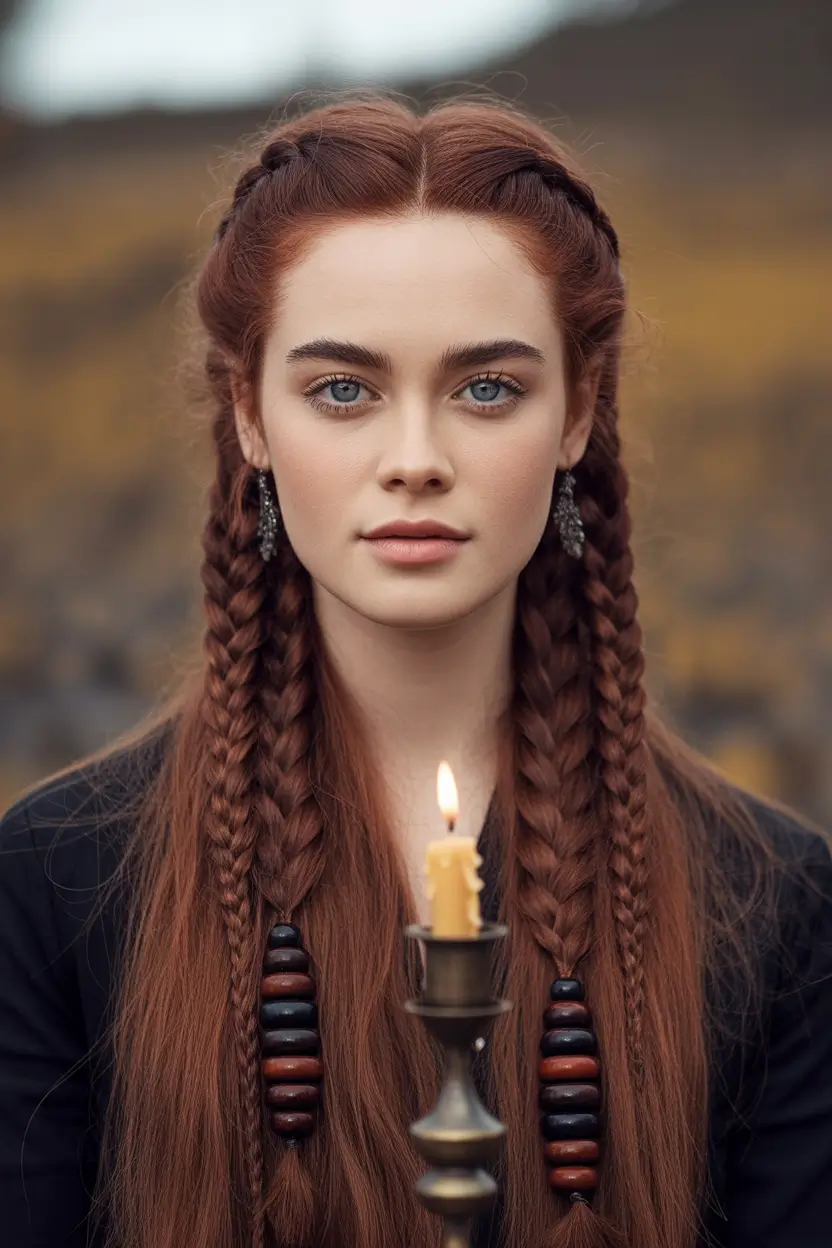 easy fall hairstyles Renaissance-Inspired Braided Layers