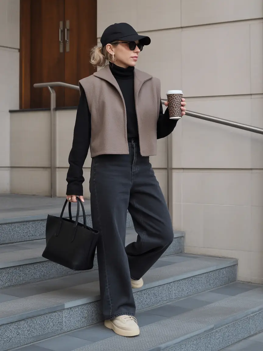 simple casual fall outfits Sporty Minimalist on the Go