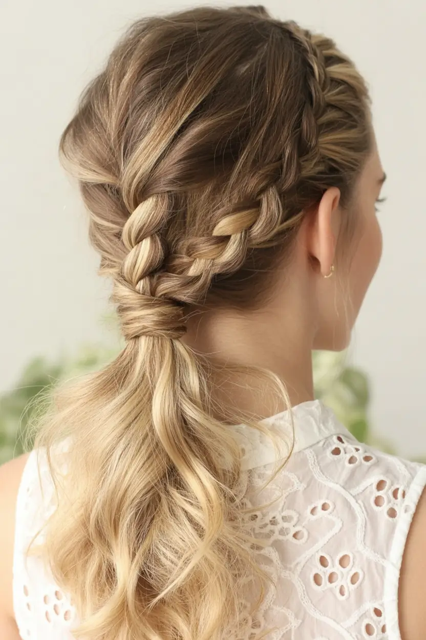 Fall braids hairstyle Low Twisted Boho Braid with Natural Movement