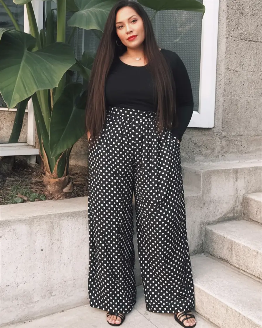 fall plus size capsule wardrobe Dots & Drama: Effortless Confidence