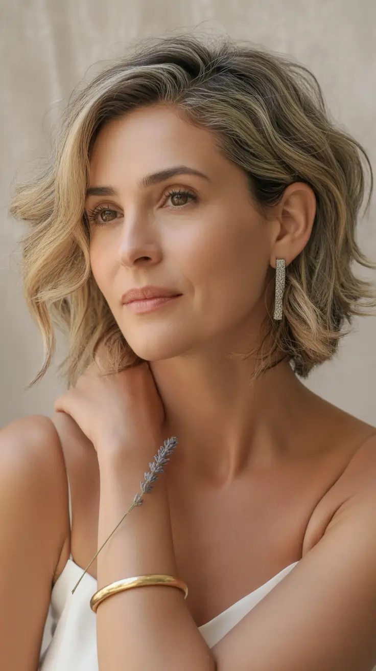 Fall hair color and hairstyles for women over 60 Golden Sandy Waves for a Soft Touch