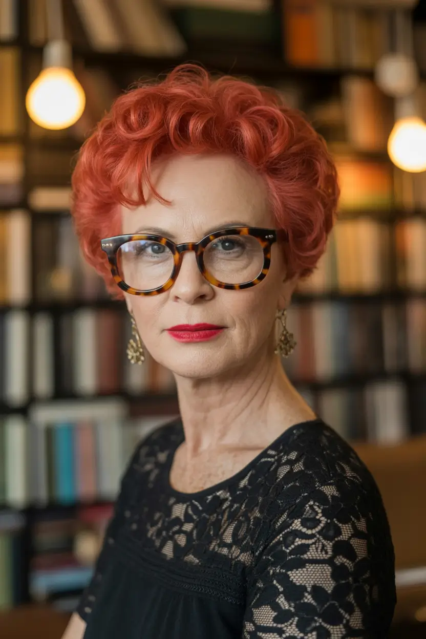 Fall hair color and hairstyles for women over 60 Copper Muse With Tortoiseshell Glam