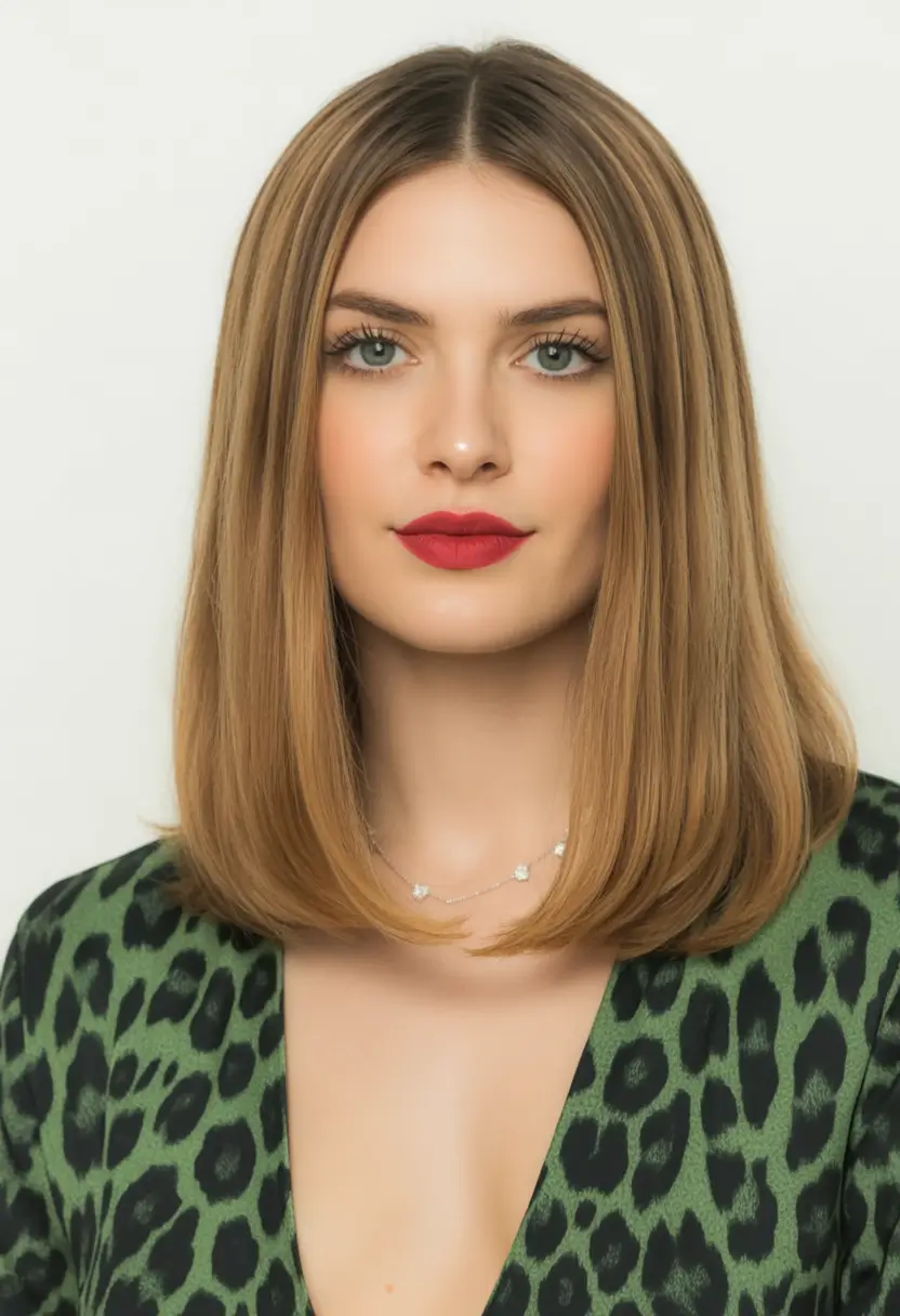 Fall hair color and hairstyles for women over 40+Sleek Honey Bronde with a Polished Finish