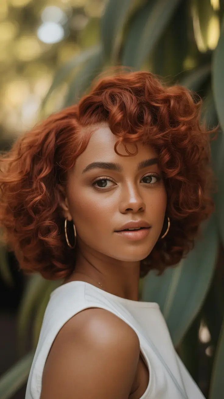 fall hairstyles and colors Short Cinnamon Curls on Natural Hair