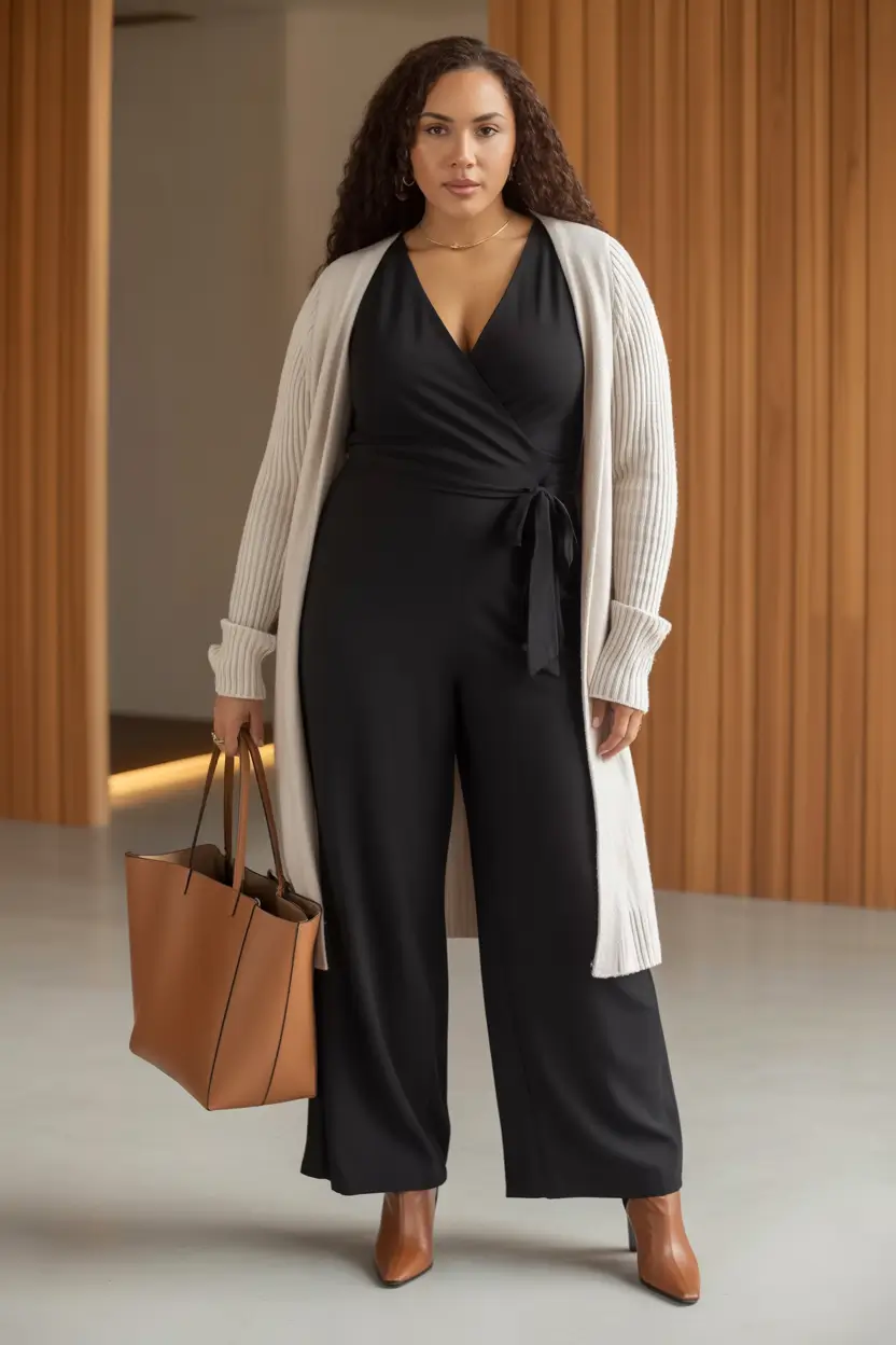 midsize fall outfits Modern Jumpsuit Layers for All-Day Chic