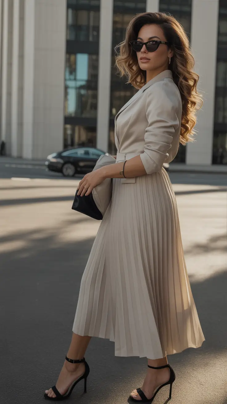 fall business casual outfits for men+Silky Neutrals With Airy Grace