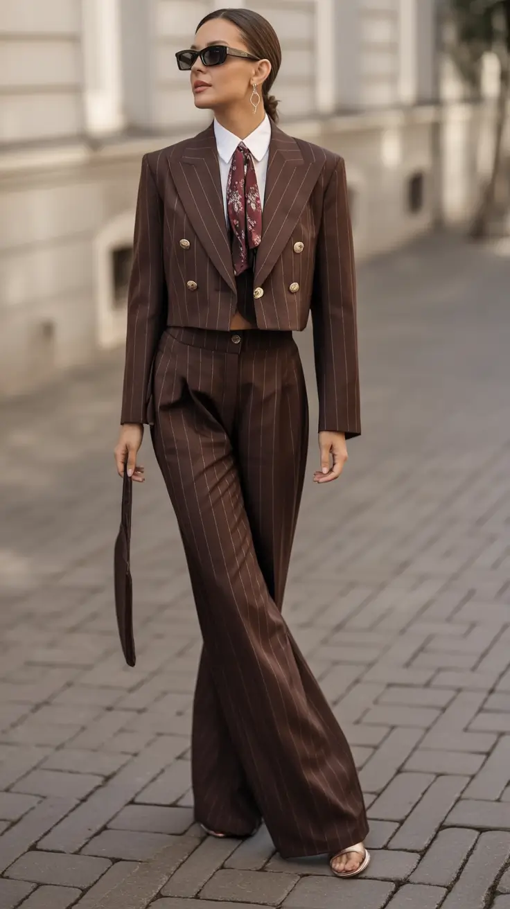 fall business casual outfits for men+Pinstripe Redux: The Cropped Power Suit