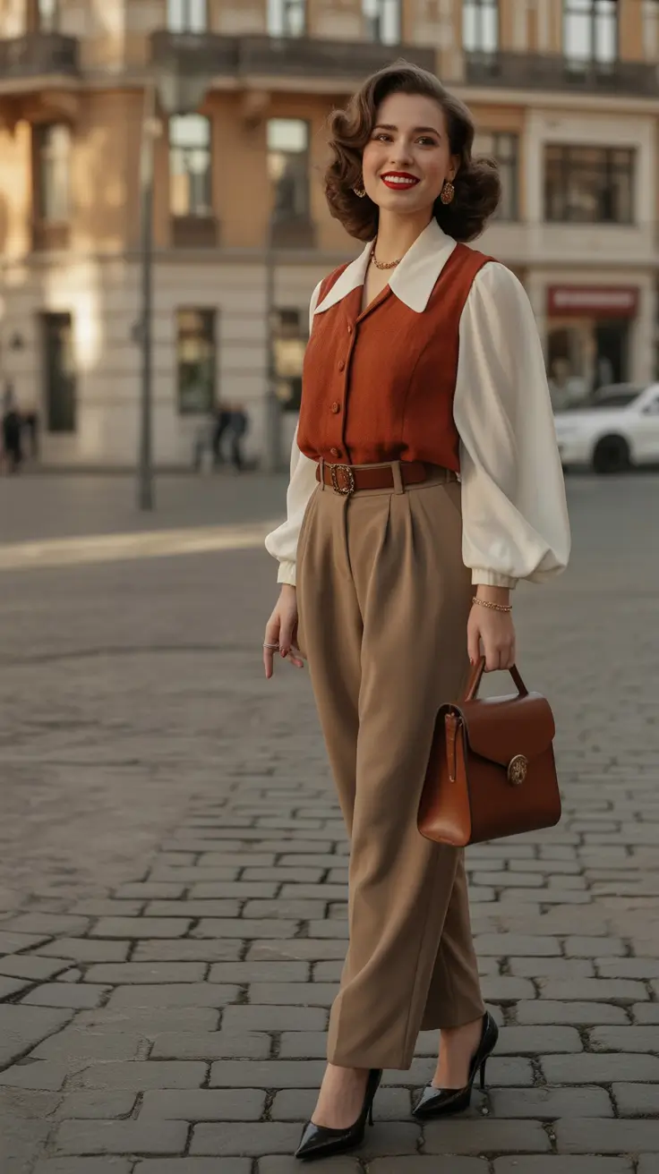 fall business casual outfits for men+Retro Autumn Hues With Modern Fit