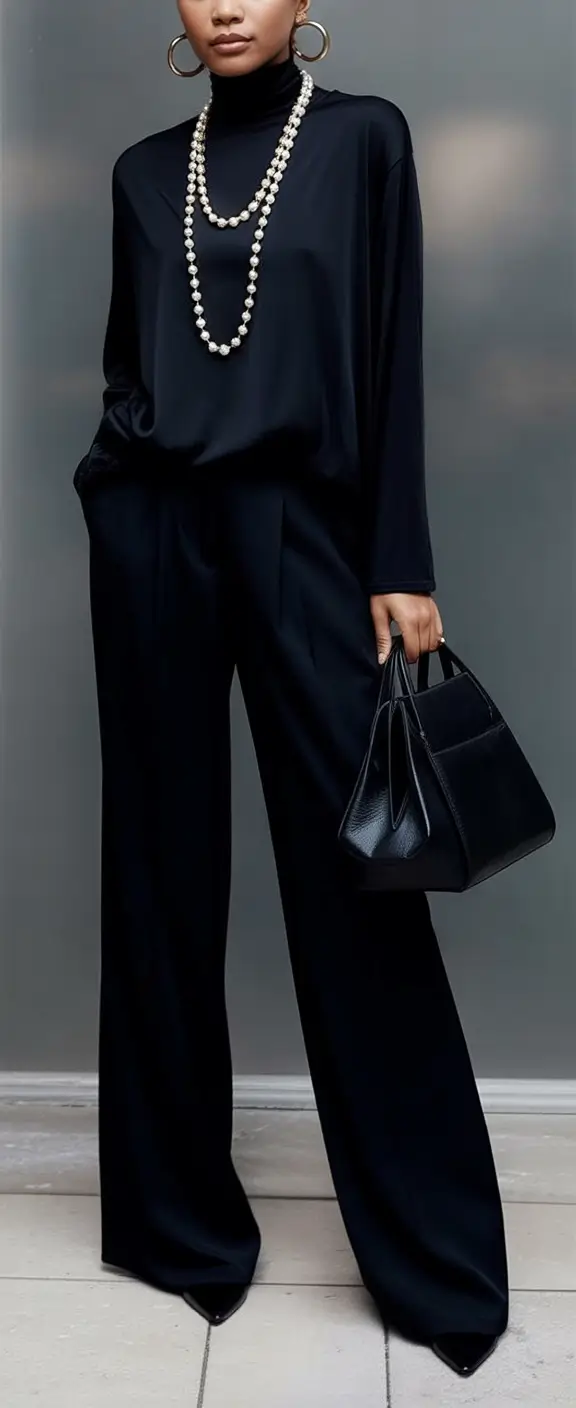 fall business casual outfits for men+Midnight Monochrome With Pearl Drama