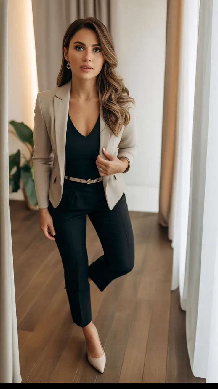 fall business casual outfits for men+Soft Neutrals With Sleek Precision