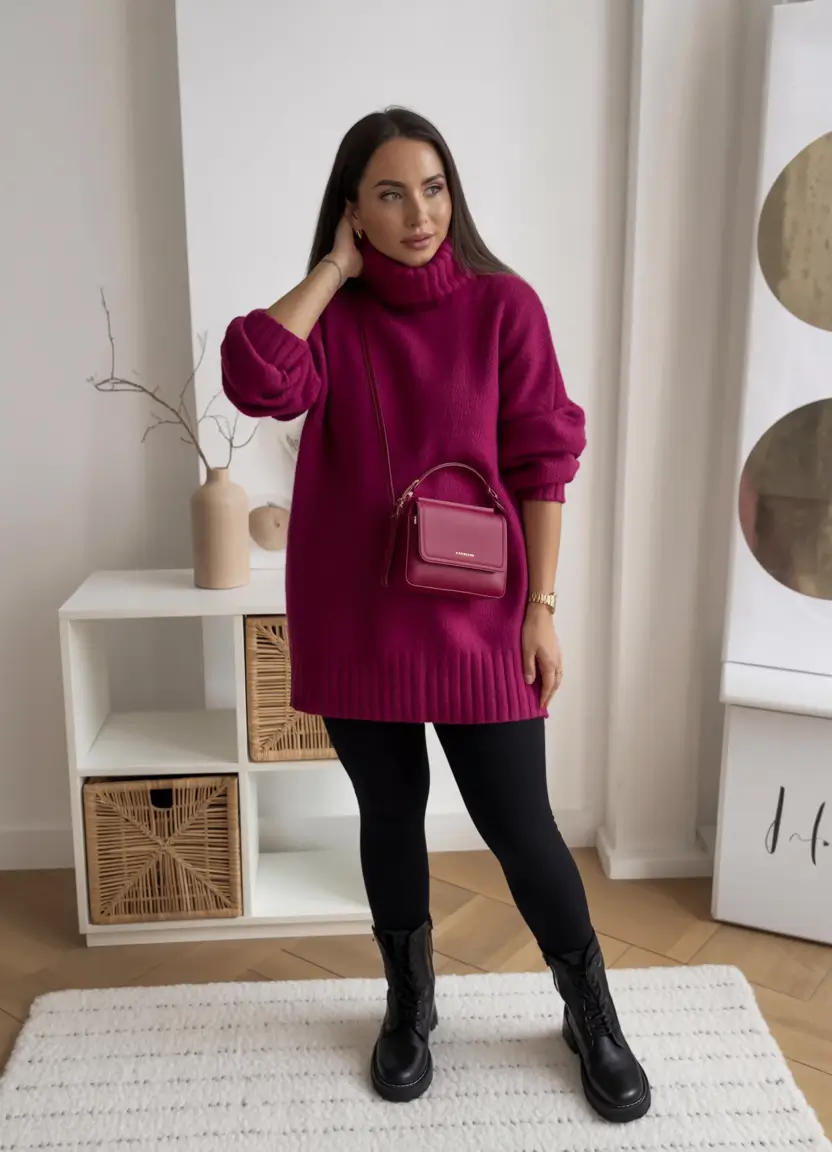 mom-outfits-for-fall-Berry Bold and Ready to Stomp