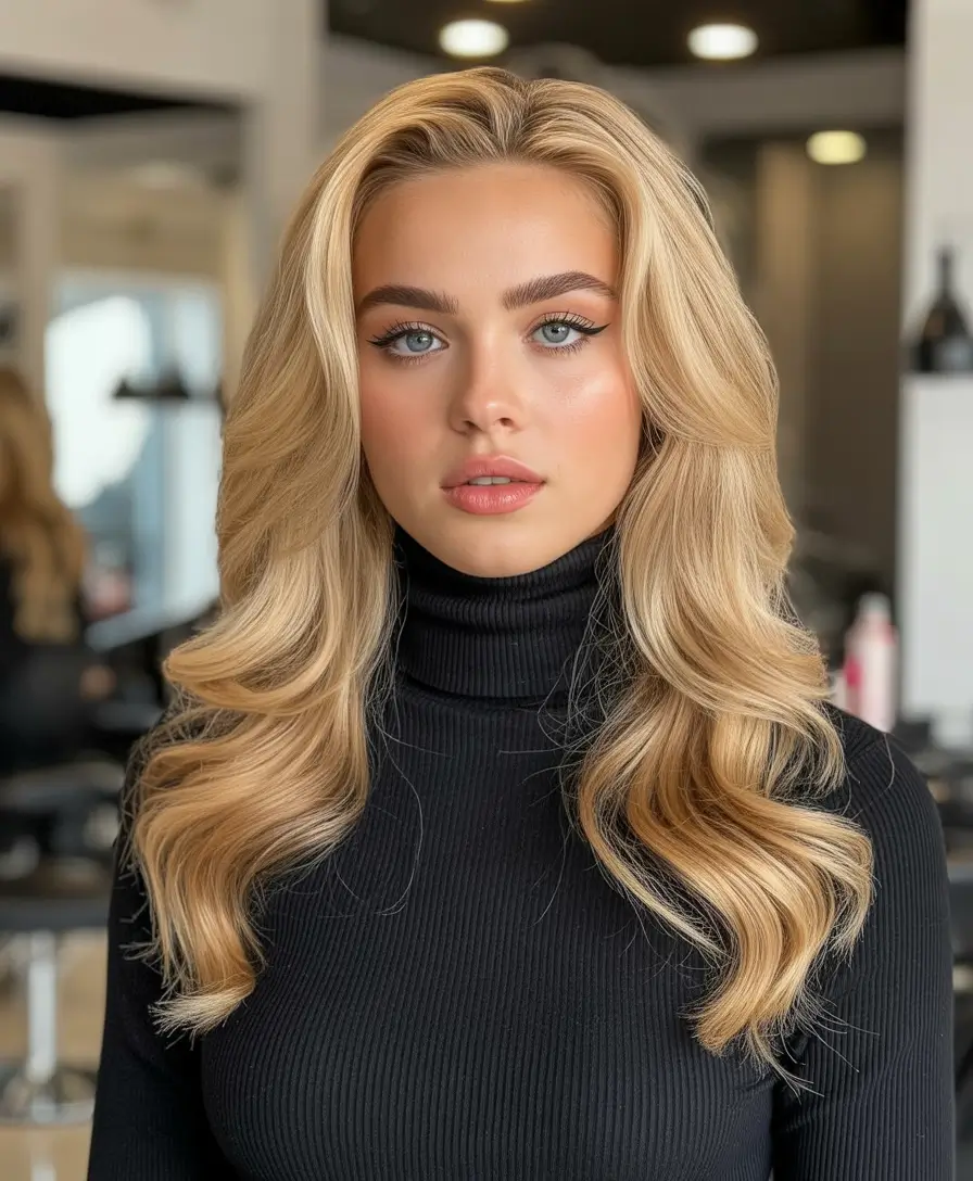 Fall hair color for blondes Classic Hollywood Blonde With Sculpted Waves