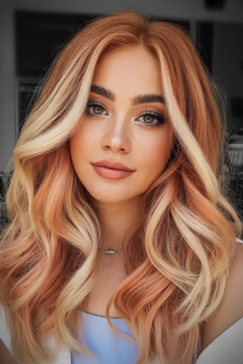 Fall hair color for blondes Caramel Blonde With Bold Highlights