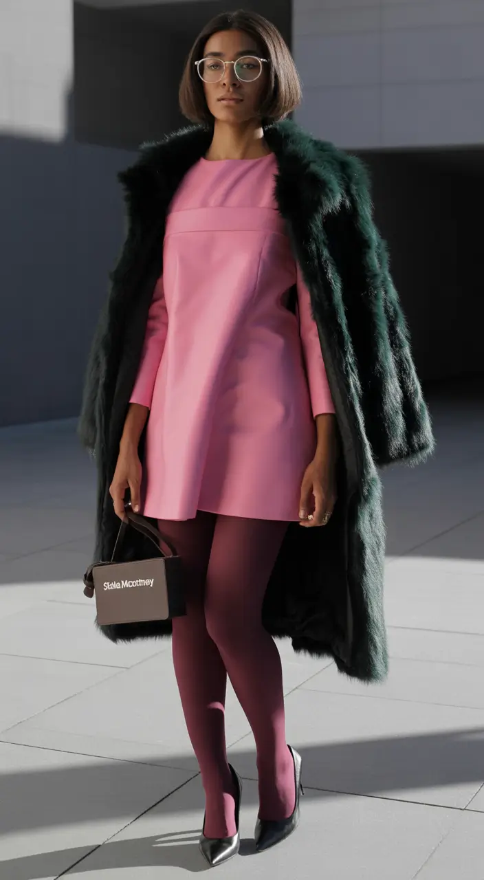 fall outfits for black women+Mod Pink with Luxe Fur