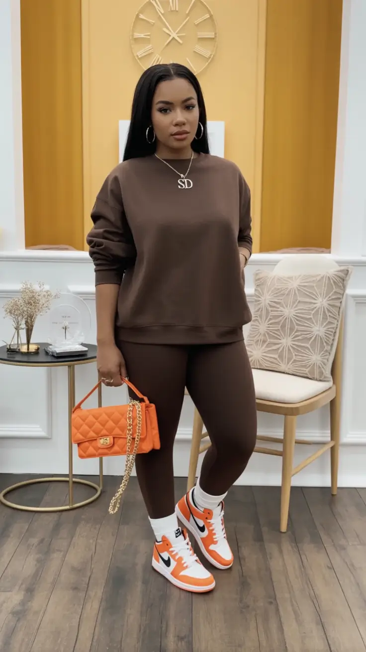 fall outfits for black women+Brown Set Meets Street Fire